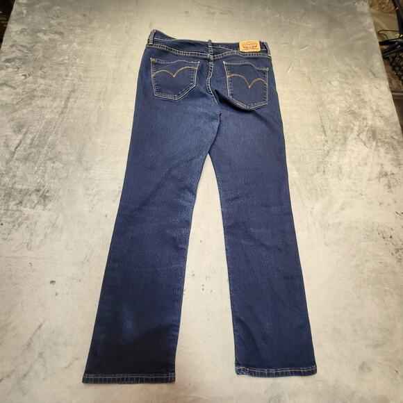 Levi's Jeans Womens 29 Blue 314 Shaping Straight Dark Wash Five Pocket Zip Fly - Picture 10 of 11